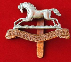 British Army Cap Badge the Queen's Own Hussars