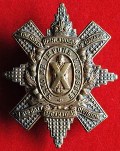 Canadian Expeditionary Force 13th Battalion, 1st Canadian Division Royal Highlanders …