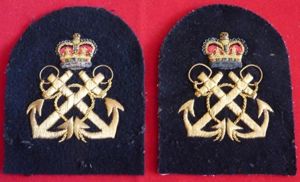 Royal Navy Petty Officer's Bullion Arm Badge x 2