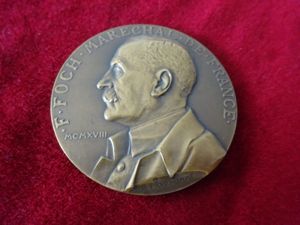 Médaille de table Maréchal Foch armistice 1918