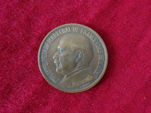 Médaille de table Philippe Pétain RÉSERVÉ (CD)