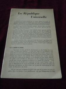 Brochure la République universelle de Adrien Arcand