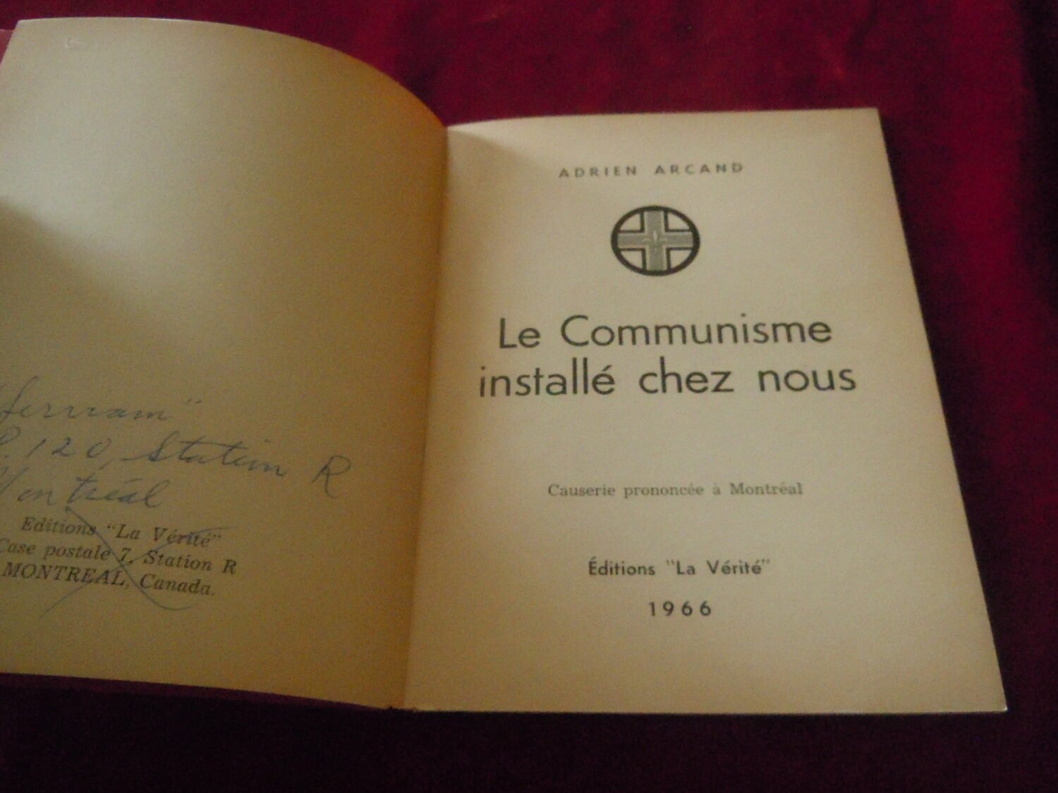 Brochure le communisme installé chez nous de Adrien Arcand — image 2