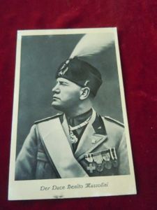 Carte postale Duce Bénito Mussolini