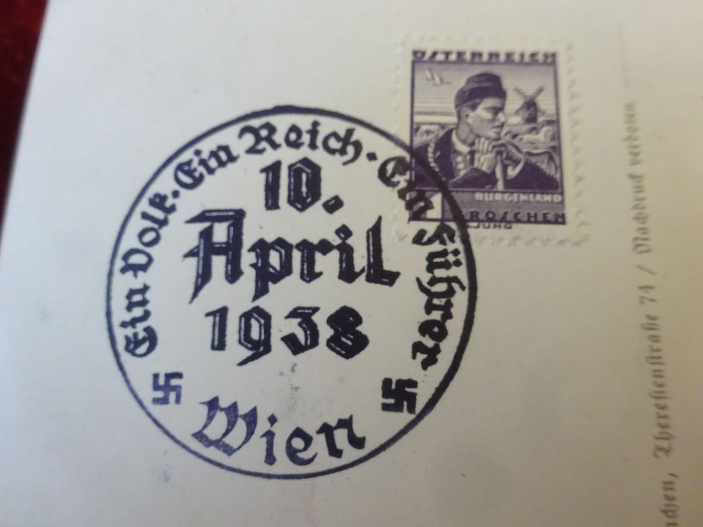 Carte postale 13 mars 1938 — image 3