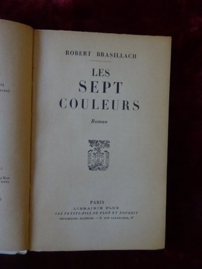 Livre Les Sept Couleurs de Robert Brasillach — image 2