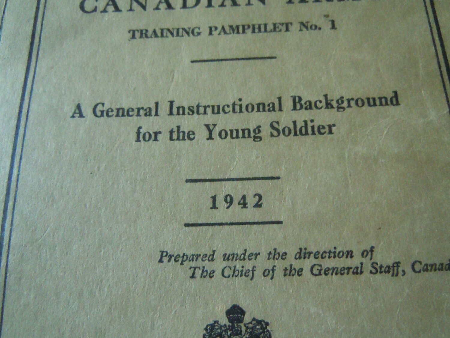 Canadian Army Training pamphlet N 1. 1942 — image 2