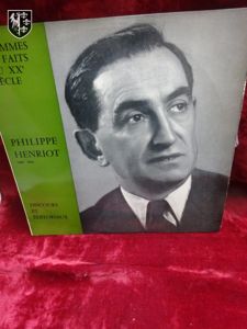 Disque 33 tours discours et allocutions de Philippe Henriot SERP
