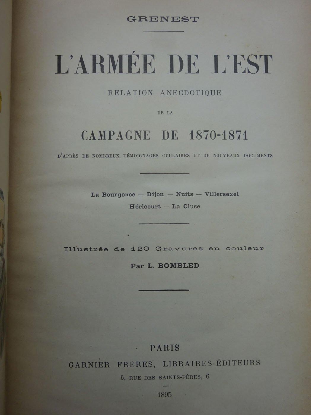 Livre Armée de l'Est, Relation anecdotique de la Campagne de 1870-1871 — image 5