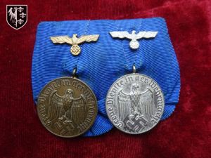 Barrette médailles 4 ans et 12 ans de service Heer