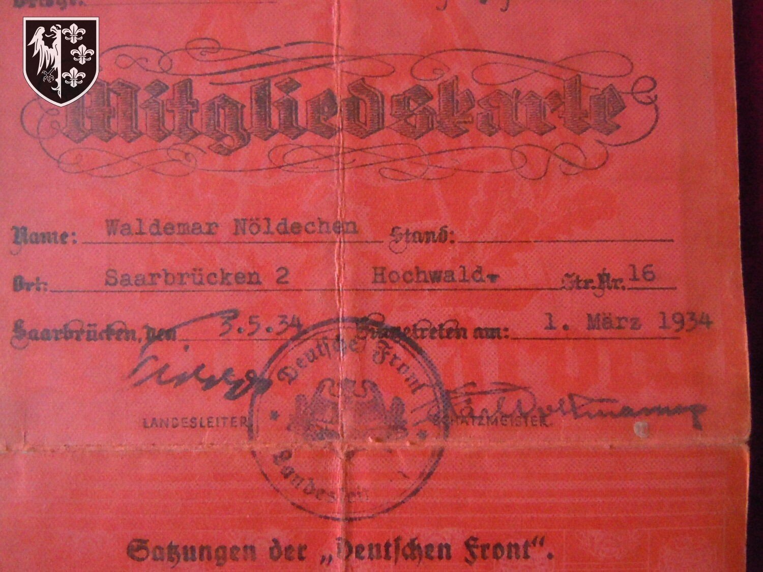 Livret adhérent du Parti — image 16