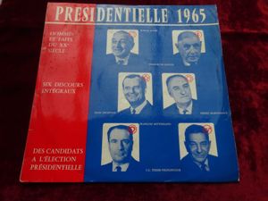 Disque 33 tours campagne présidentielle 1965 SERP
