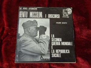 Disque 33 tours Benito Mussolini: discorsi