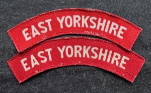 WW2 East Yorkshire Shoulder Titles