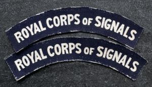 WW2 Royal Corps Of Signals Shoulder Titles