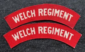 WW2 Welch Regiment Shoulder Titles