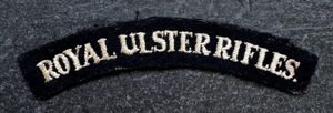 WW2 1st Battalion Royal Ulster Rifles Shoulder Title