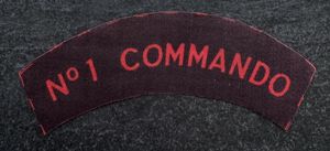 WW2 No 1 Commando Shoulder Title