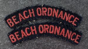WW2 Beach Ordnance Shoulder Titles
