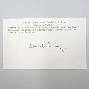 David Stirling Autograph