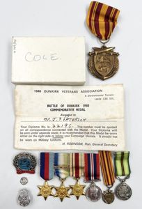 WW2 Dunkirk Veterans Medal Group