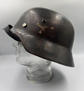 WW2 German M35 Luftwaffe Double Decal Steel Helmet