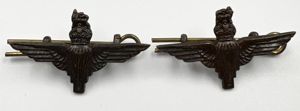 WW2 Parachute Regiment Officers Bronze Collar Badges