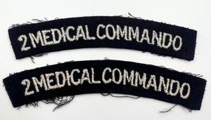 WW2 2 Medical Commando Shoulder Titles