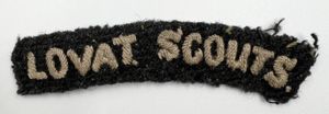 WW2 Lovats Scouts Shoulder Title