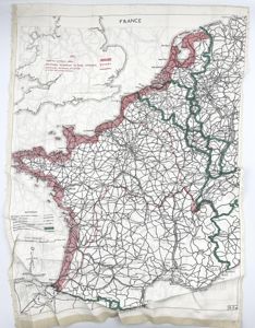 WW2 Double Sided Silk Escape Map