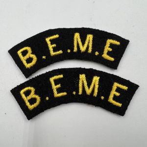 WW2 Burma Electrical & Mechanical Engineers Shoulder Titles