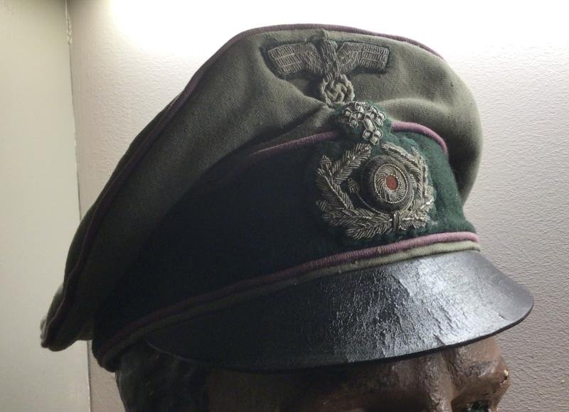 RARE WEHRMACHT CHAPLAINS CRUSHER CAP. — image 2