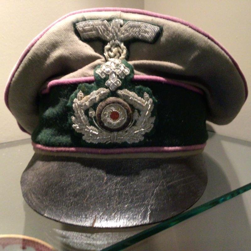 RARE WEHRMACHT CHAPLAINS CRUSHER CAP. — image 3
