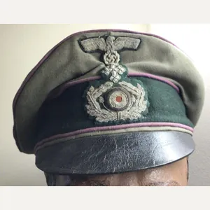 RARE WEHRMACHT CHAPLAINS CRUSHER CAP.