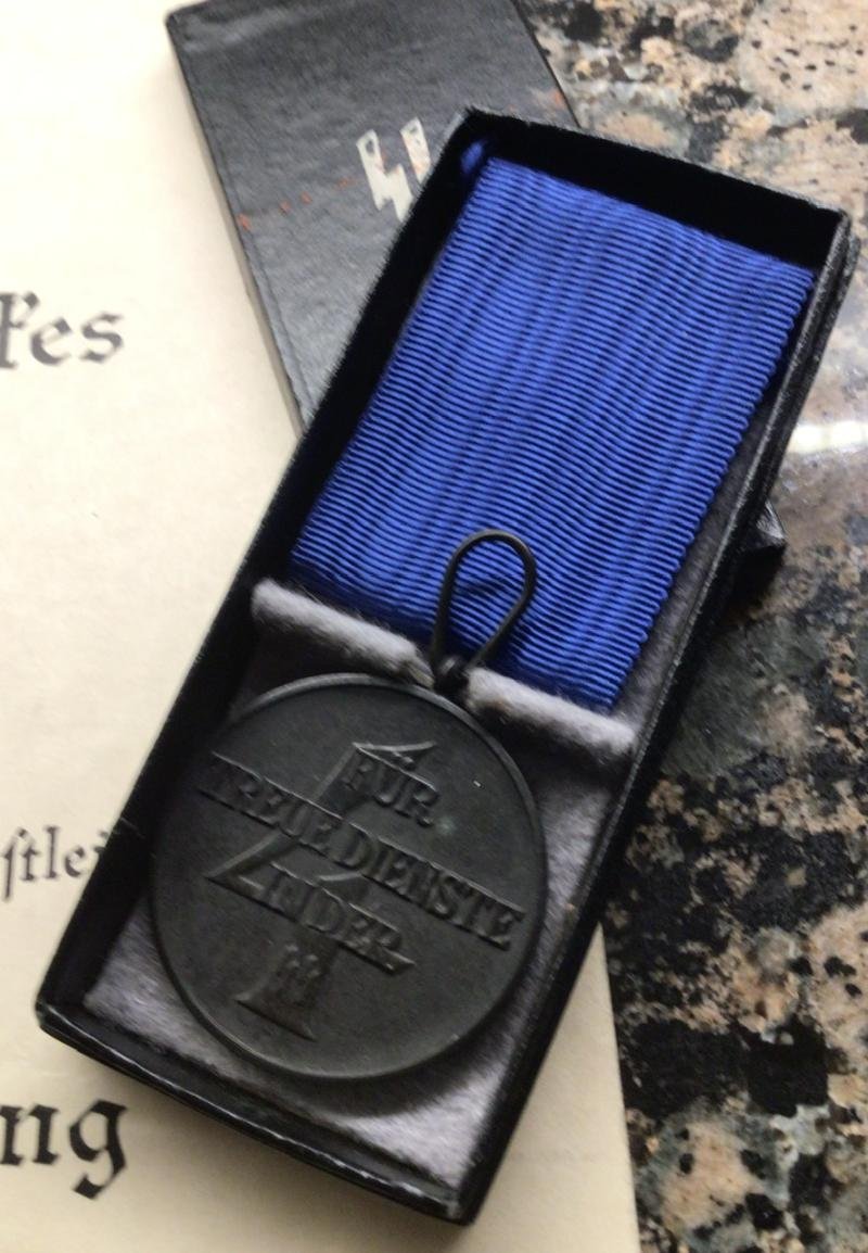 SS 4 YEAR BOXED MEDAL WITH LSSAH CITATION. — image 5