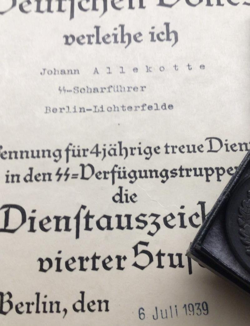 SS 4 YEAR BOXED MEDAL WITH LSSAH CITATION. — image 6