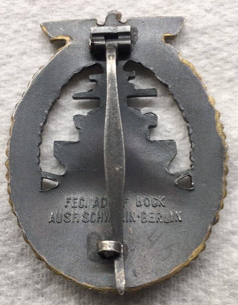 NR MINT ADOLF BOCK HIGH SEAS FLEET BADGE. — image 2