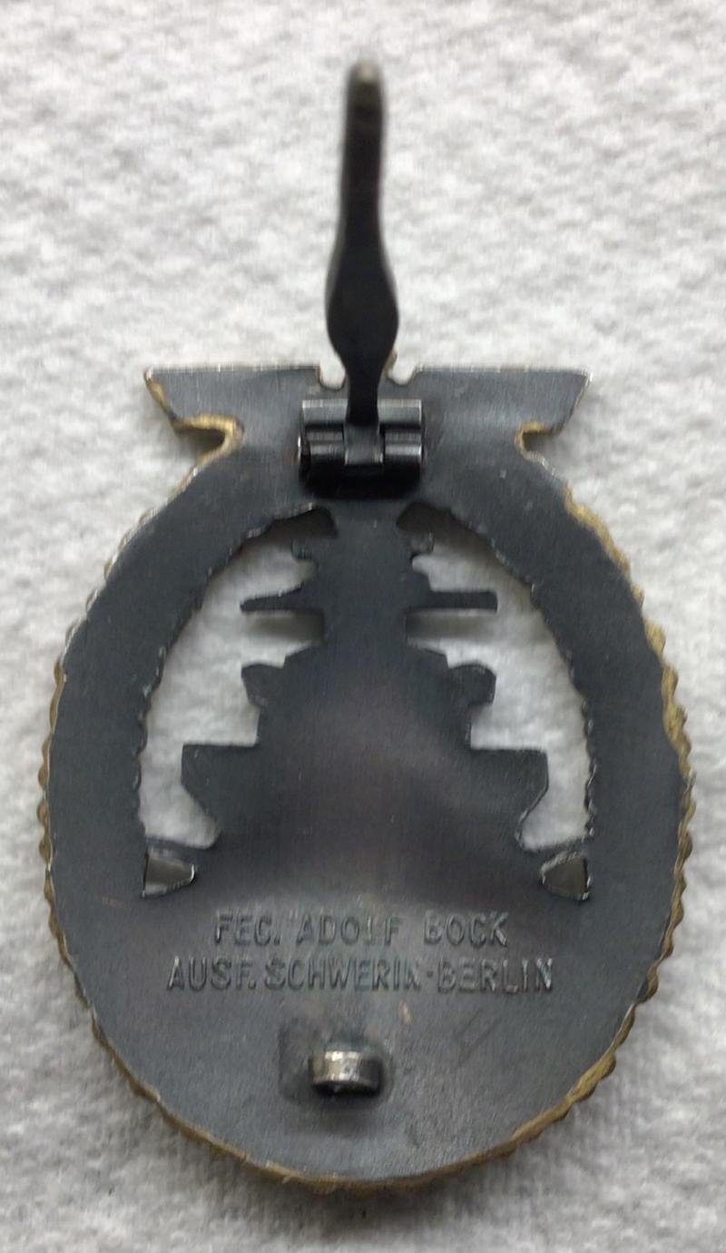 NR MINT ADOLF BOCK HIGH SEAS FLEET BADGE. — image 3