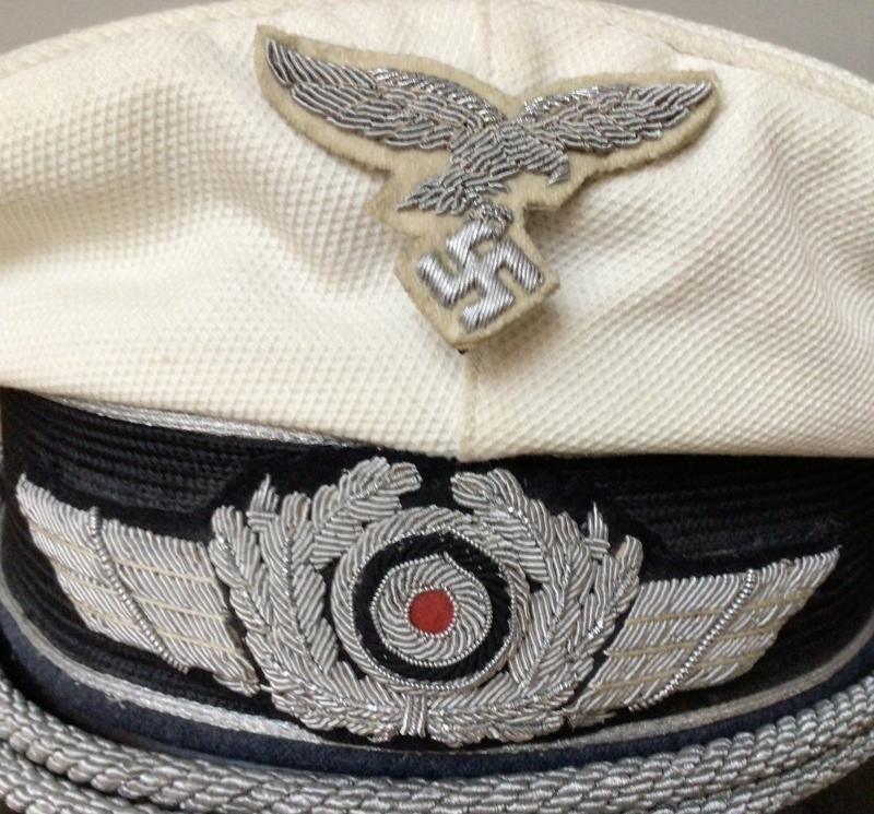 LUFTWAFFE OFFICER SUMMER WHITE TOP VISOR — image 4