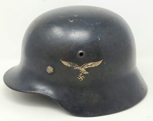 Service Used Luftwaffe M35 Double Decal Helmet