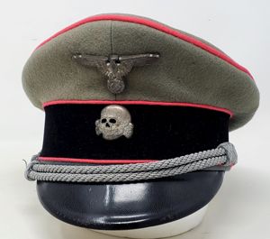 Exquisite Waffen SS Panzer Officer's Visor Cap by Erel