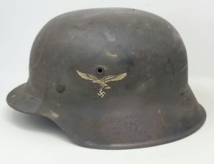 (hold A.K.) Service Used Large Size Luftwaffe M42 Helmet