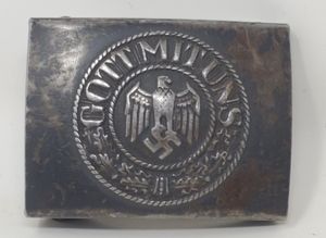 Service Used Wehrmacht Buckle, Painted