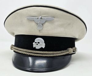 Stunning White-Top SS Officer's Visor Cap