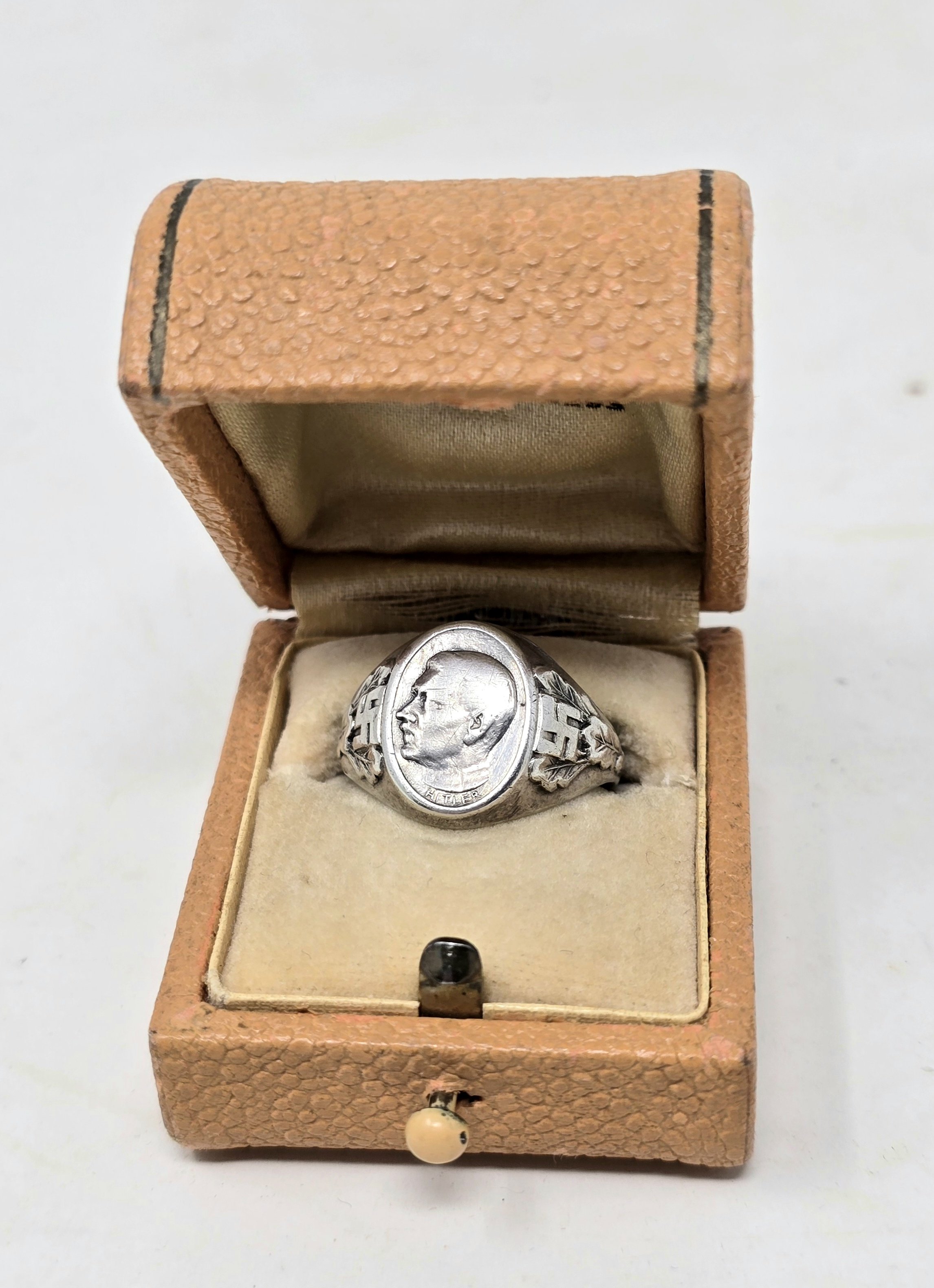 Silver Hitler Cameo Ring, Boxed — image 2