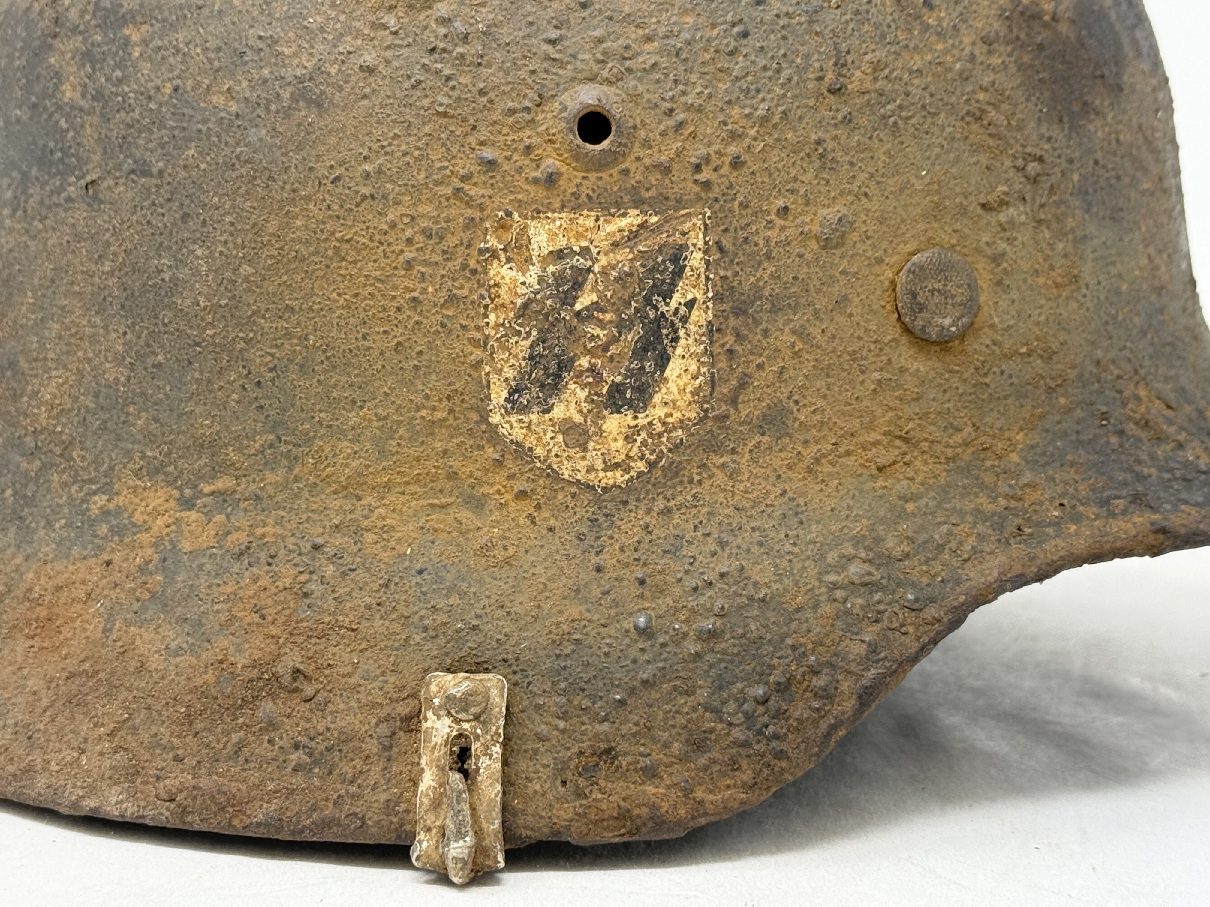 SS M35 Double Decal Helmet with Camo Cover Clips — image 19