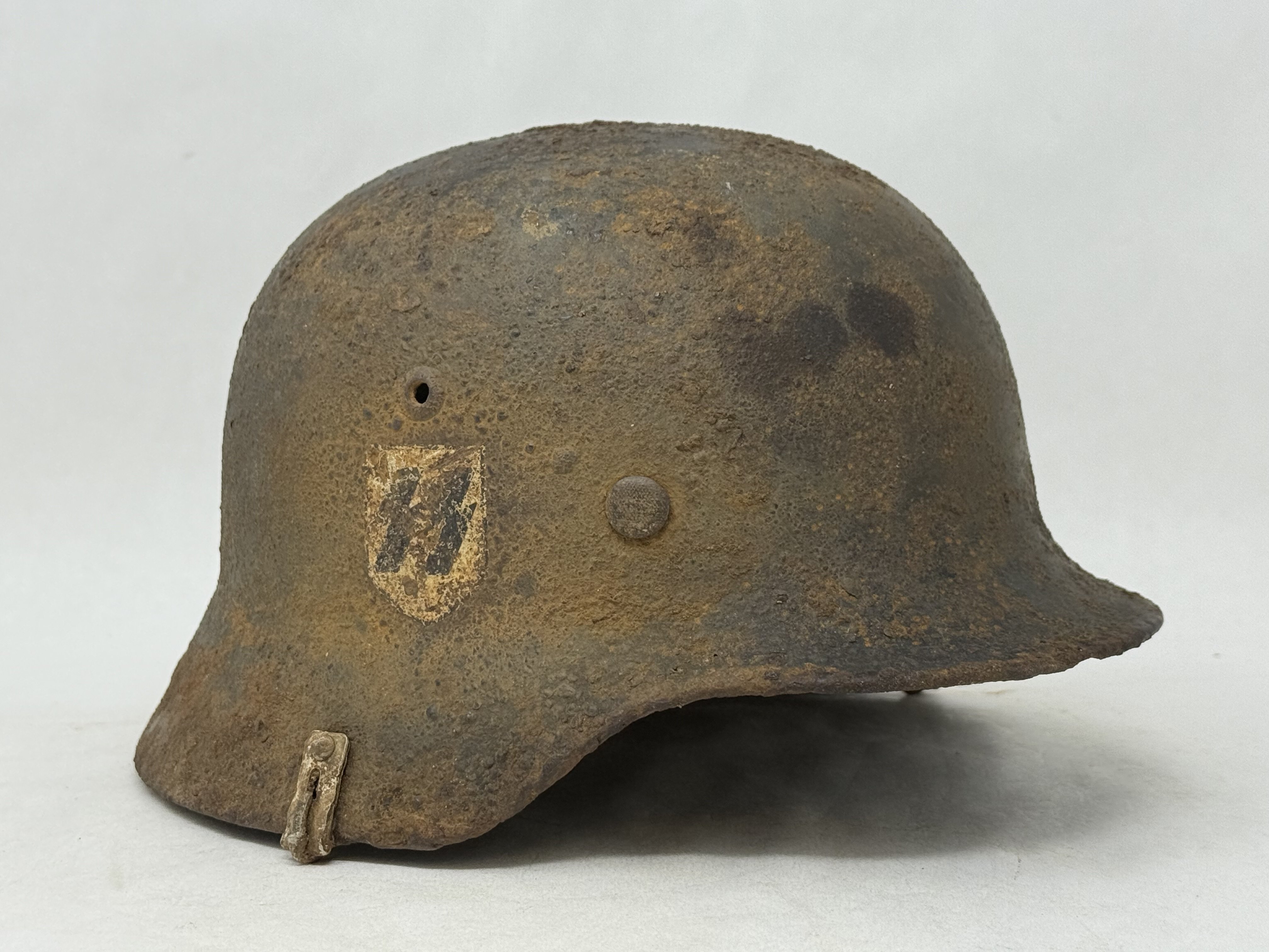 SS M35 Double Decal Helmet with Camo Cover Clips — image 3