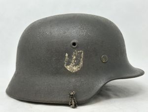 SS M40 Single Decal Helmet Battle Damage
