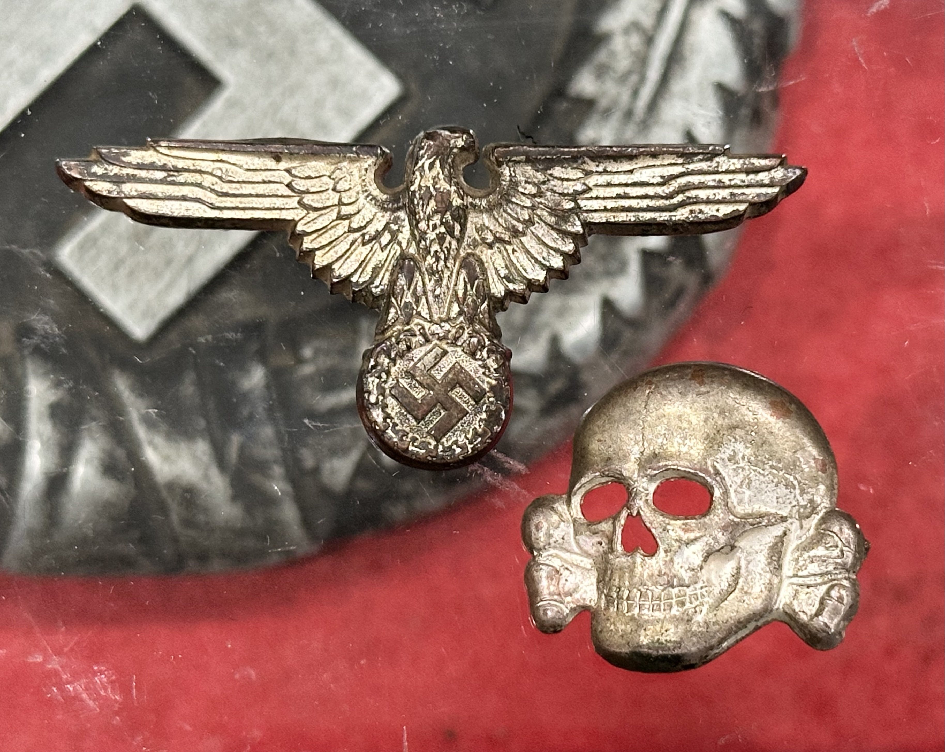 SS Visor Skull & Eagle M1/52 M/8-Deschler Wagner Cupal — image 8