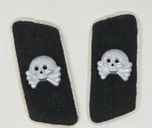 Hermann Göring White piped Collar Tabs